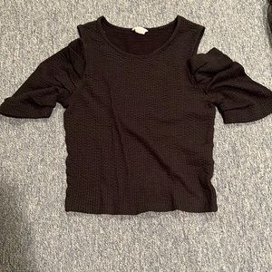 Club monaco open shoulder cut out top